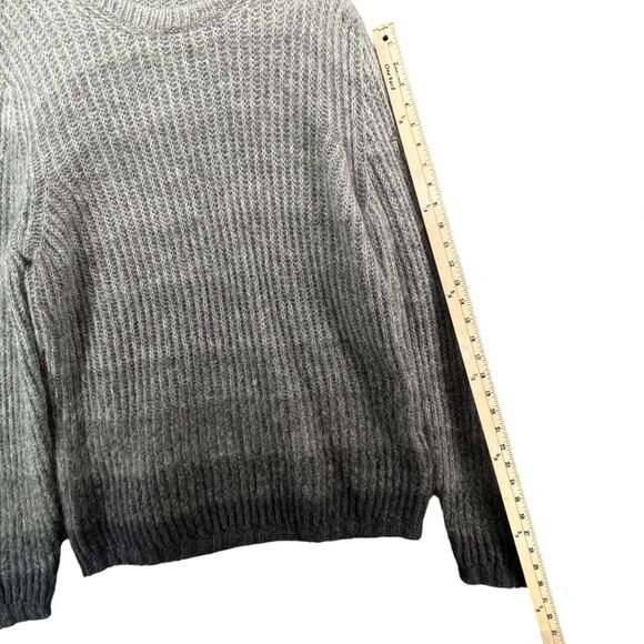 Roberto Collina Sweater Womens M Gray Ombre Mohair Wool Blend Knit Pullover Soft - Picture 8 of 13
